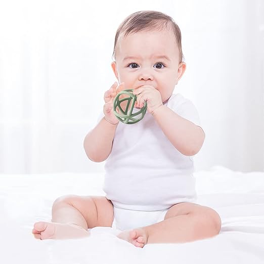 Greifball für Babys, Lebensmittelqualität Silikon Beißring Ball Flexibler Ball Baby Spielzeug, 100% BPA-frei
