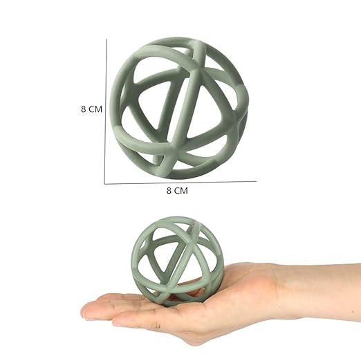Greifball für Babys, Lebensmittelqualität Silikon Beißring Ball Flexibler Ball Baby Spielzeug, 100% BPA-frei